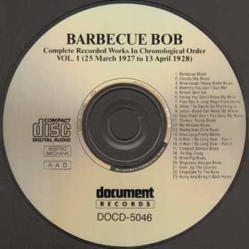 CD Barbecue Bob: Complete Recorded Works In Chronological Order: Volume 1 (25 March 1927 To 13 April 1928) 140799