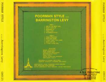 CD Barrington Levy: Poorman Style 409264