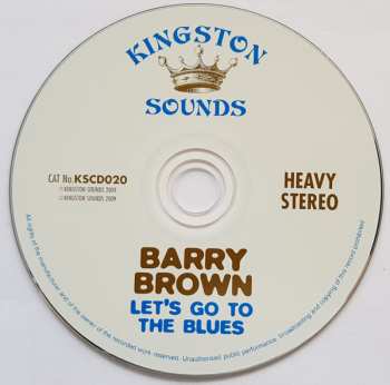 CD Barry Brown: Let's Go To The Blues