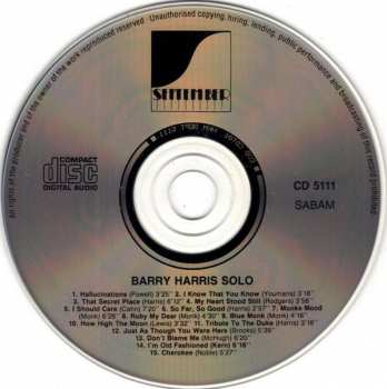CD Barry Harris: Solo 394662
