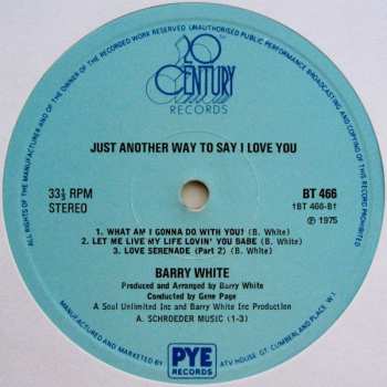 LP Barry White: Just Another Way To Say I Love You 507302