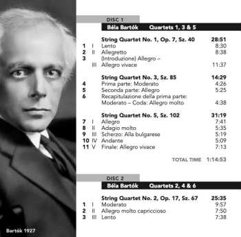 3CD Béla Bartók: The Complete String Quartets