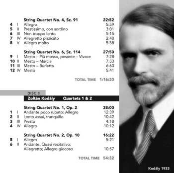 3CD Béla Bartók: The Complete String Quartets