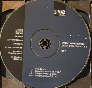 2CD Béla Bartók: String Quartets 1-6