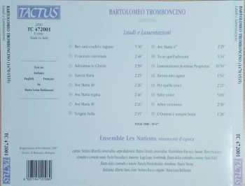 CD Bartolomeo Tromboncino: Laudi E Lamentazioni 120186