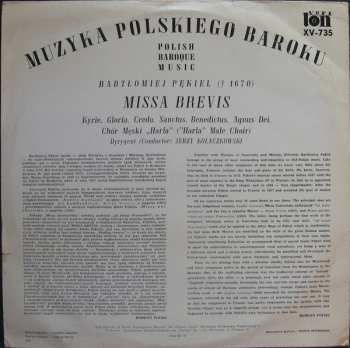 LP Bartłomiej Pękiel: Missa Brevis 541182