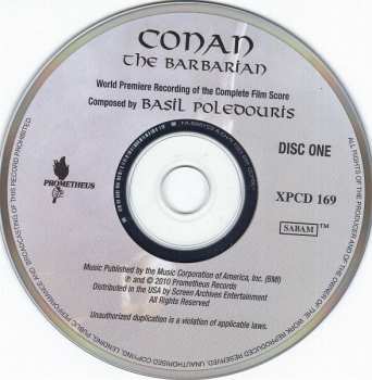 2CD Basil Poledouris: Conan The Barbarian (World Premiere Recording Of The Complete Score) 7755