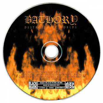 CD Bathory: Destroyer Of Worlds 9531