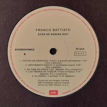 LP Franco Battiato: Ecos De Danzas Sufi 539363