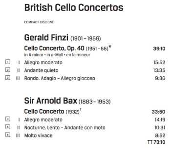 2CD Arnold Bax: British Cello Concertos 455645