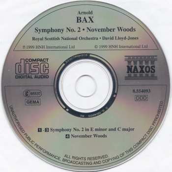 CD Arnold Bax: Symphony No. 2 / November Woods 467736