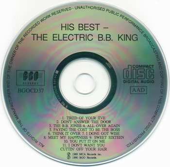 CD B.B. King: His Best - The Electric B.B. King 94973