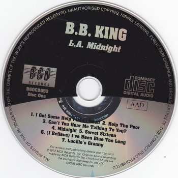 2CD B.B. King: L.A. Midnight/To Know You Is To Love You 94907