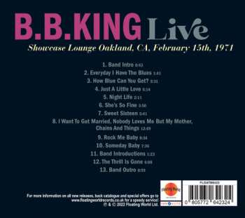 CD B.B. King: Live - Showcase Lounge, Oakland, CA, February 15th, 1971 440404