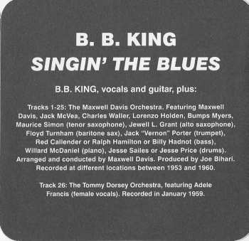 CD B.B. King: Singin' The Blues / More LTD 502900