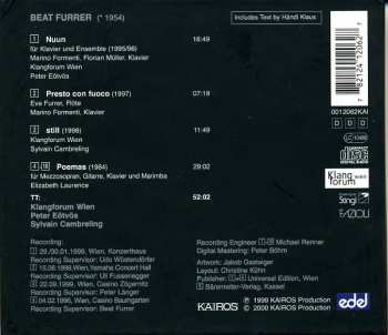 CD Beat Furrer: Nuun / Presto Con Fuoco / Still / Poemas 284888