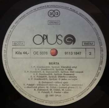 LP Beáta Dubasová: Beáta