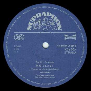 2LP The Czech Philharmonic Orchestra: Má Vlast