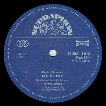 2LP The Czech Philharmonic Orchestra: Má Vlast