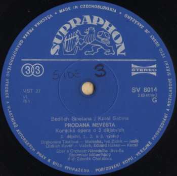3LP/Box Set Bedřich Smetana: Prodaná Nevěsta