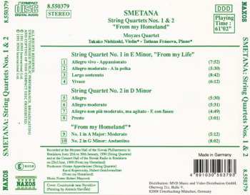 CD Bedřich Smetana: String Quartets Nos. 1 & 2 - "From My Homeland" 318434
