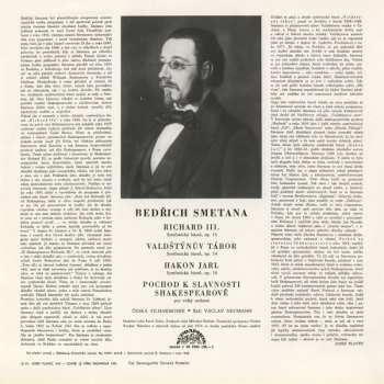 LP Bedřich Smetana: Švédské Symfonické Básně / Pochod K Shakespearově Slavnosti