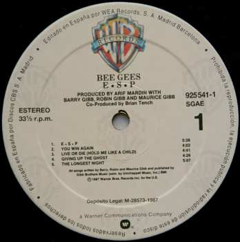 LP Bee Gees: E·S·P 543162
