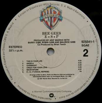 LP Bee Gees: E·S·P 543162