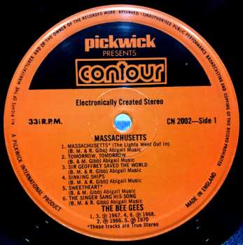 LP Bee Gees: Massachusetts