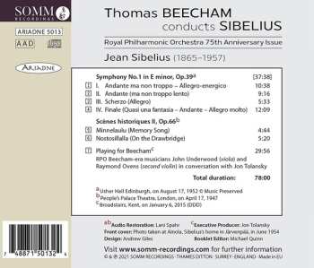CD Sir Thomas Beecham: Beecham Conducts Sibelius 472781