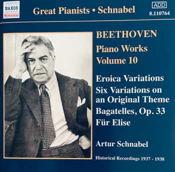Album Ludwig van Beethoven: Piano Works Volume 10 / Historical Recordings 1937 - 1938