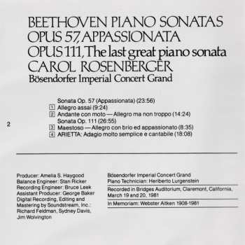 CD Ludwig van Beethoven: Piano Sonata Op. 57 "Appassionata" / Op. 111 429038