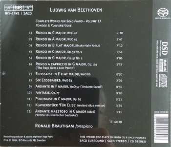 SACD Ludwig van Beethoven: Complete Works For Solo Piano - Volume 13 - The Rage Over A Lost Penny - Rondos & Klavierstücke 520823
