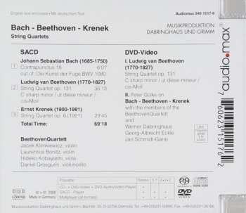 DVD/SACD Johann Sebastian Bach: Contrapunctus XVIII / String Quartet Op. 131 / String Quartet No. 1 Op. 6