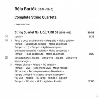 2CD Béla Bartók: Complete String Quartets 316614