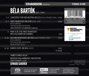 SACD Béla Bartók: Concerto For Orchestra; Dance Suite; Rhapsodies Nos 1 And 2 324934