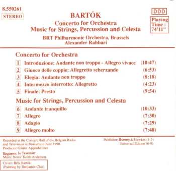 CD Béla Bartók: Concerto For Orchestra / Music For Strings, Percussion And Celesta