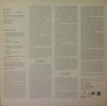 LP Béla Bartók: Divertimento For String Orchestra / Serenade IV (Divertimento) / Sextet 140101