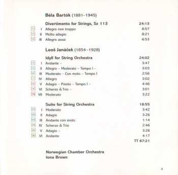 CD Béla Bartók: Divertimento • Idyll • Suite For String Orchestra 351170