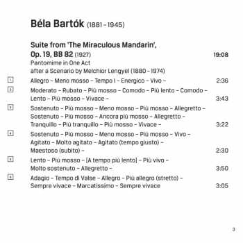 SACD Béla Bartók: Four Orchestral Pieces; Music for Strings, Percussion and Celesta; Suite from The Miraculous Mandarin 290570