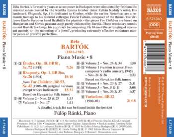 CD Béla Bartók: Rhapsody • Variations For Children • Études 480667