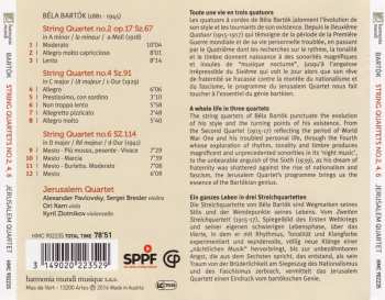 CD Béla Bartók: String Quartets No 2, 4, 6 92161
