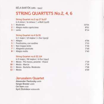 CD Béla Bartók: String Quartets No 2, 4, 6 92161