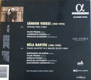 CD Béla Bartók: String Trio / Piano Quintet 150534