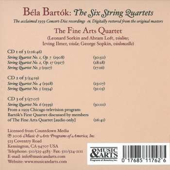 3CD/Box Set Béla Bartók: The Six String Quartets 244166