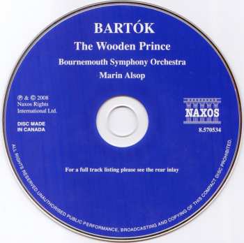 CD Béla Bartók: The Wooden Prince 268349