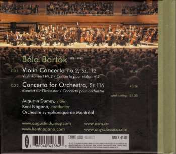 2CD Béla Bartók: Violin Concerto No. 2 – Concerto For Orchestra 344035