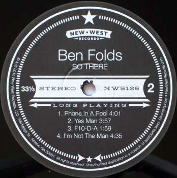 2LP Ben Folds: So There 66981