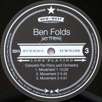 2LP Ben Folds: So There 66981