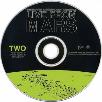 2CD Ben Harper & The Innocent Criminals: Live From Mars 101314